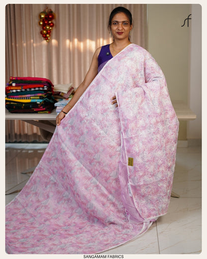 NET COTTA SAREE