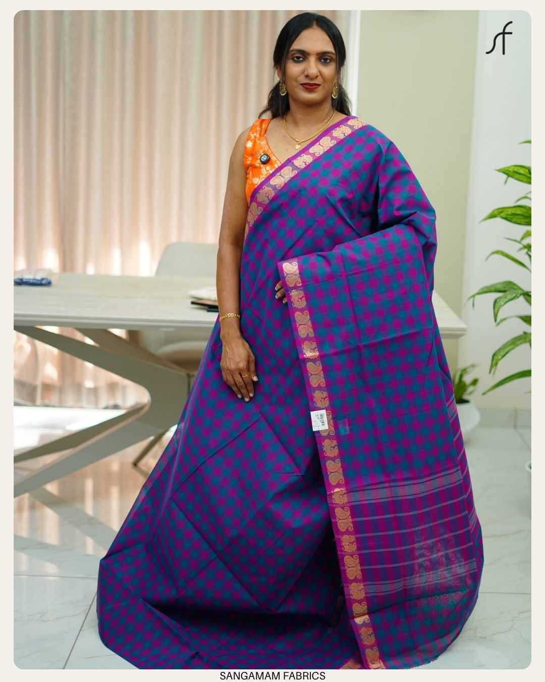 MADRAS CHECK COTTON SAREE
