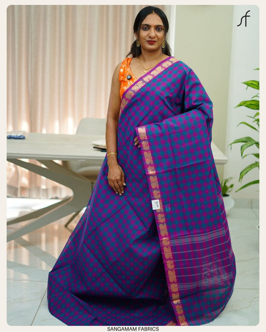 MADRAS CHECK COTTON SAREE