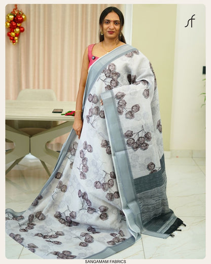 SEMI LINEN SAREE