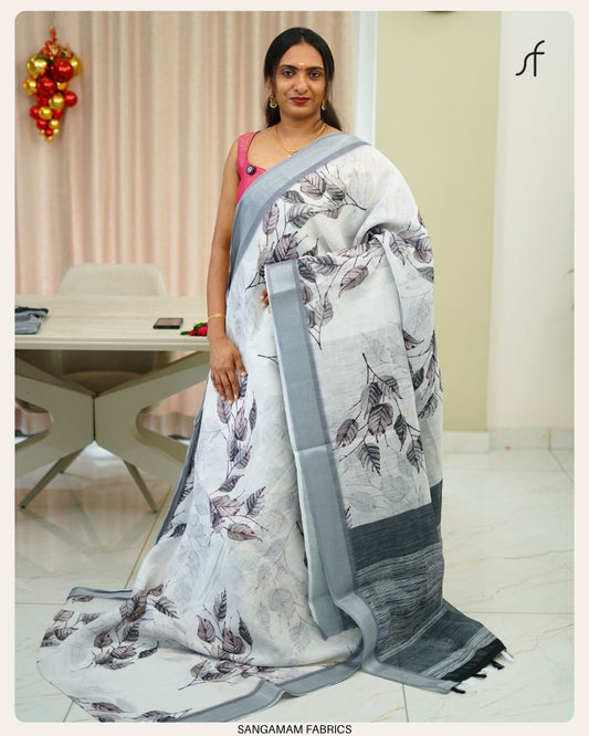 SEMI LINEN SAREE