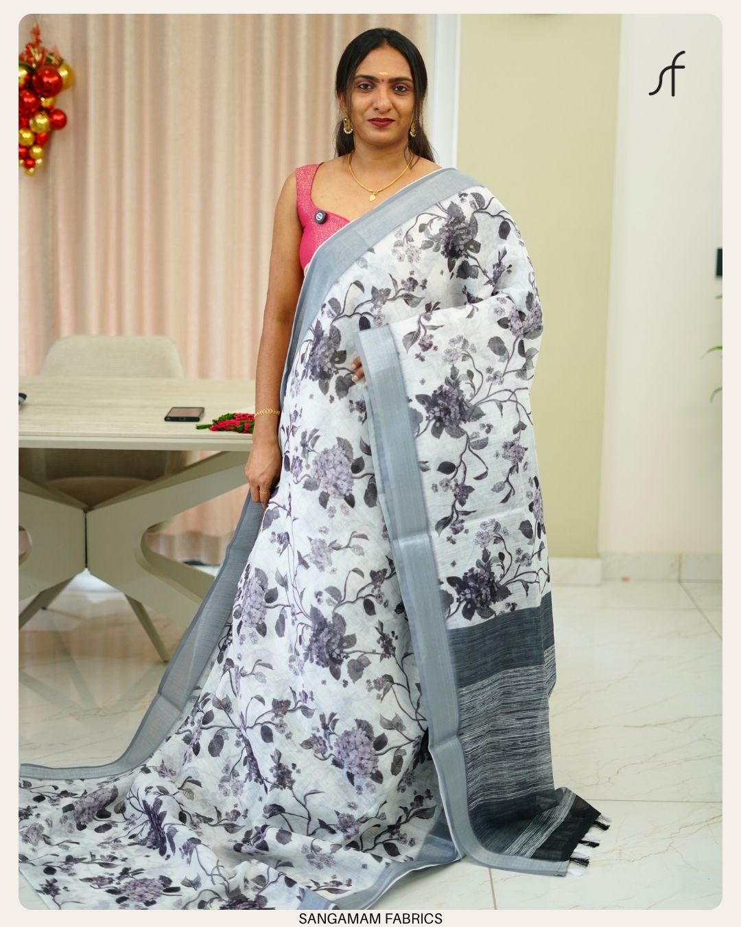 SEMI LINEN SAREE