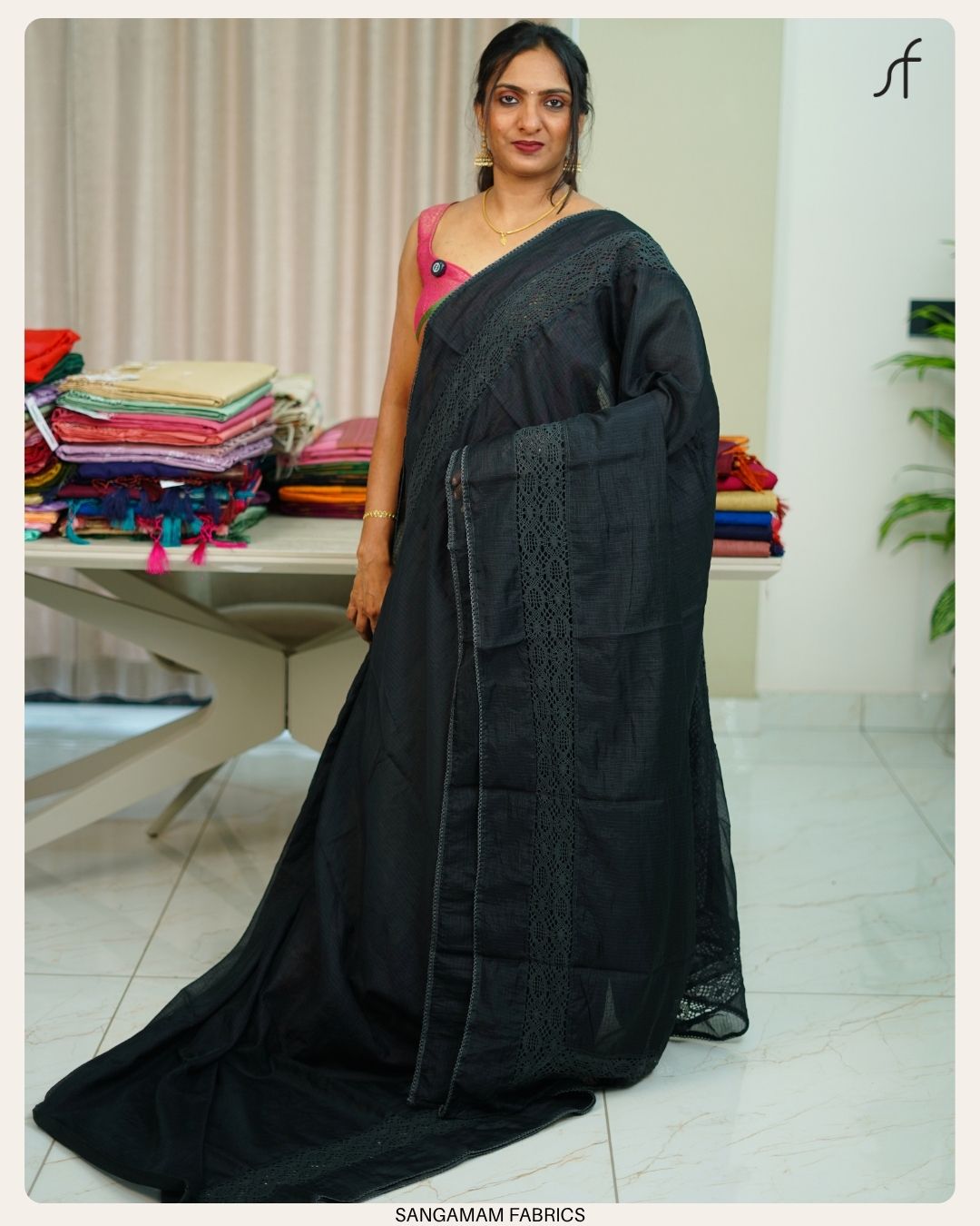 NET COTTA SAREE
