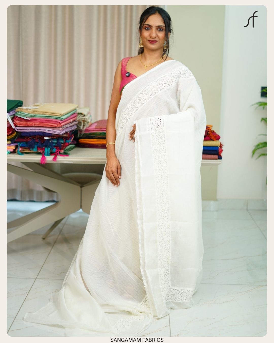 NET COTTA SAREE