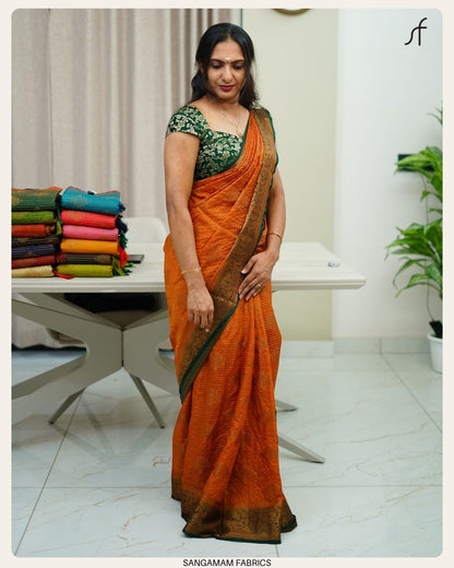KOLAM DESIGN BANARASI SAREE