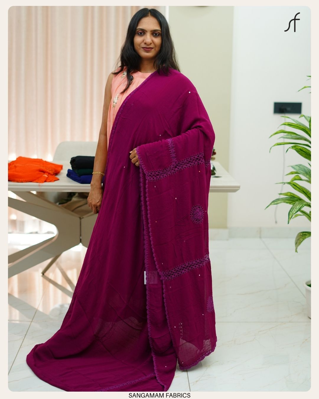 CROCHET DETAILED GEORGETTE SAREE