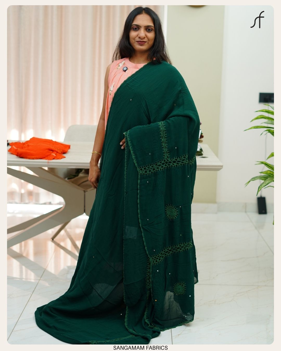 CROCHET DETAILED GEORGETTE SAREE
