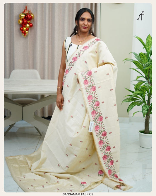 SEMI TUSSAR SILK SAREE