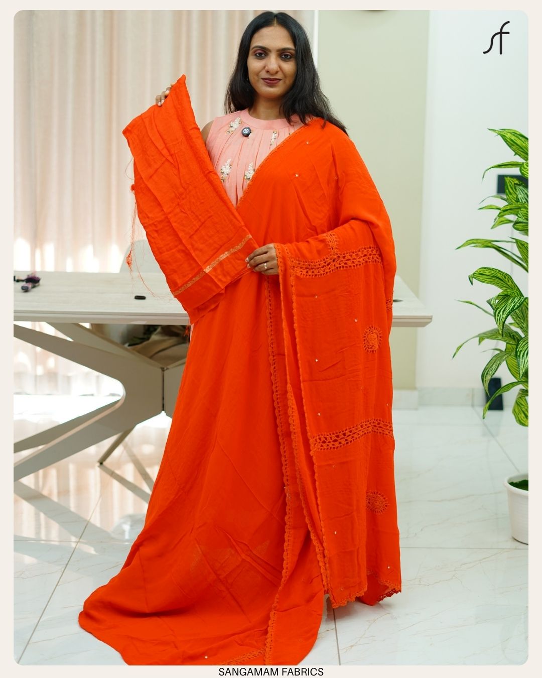CROCHET DETAILED GEORGETTE SAREE