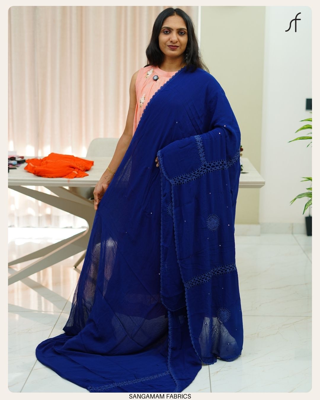 CROCHET DETAILED GEORGETTE SAREE