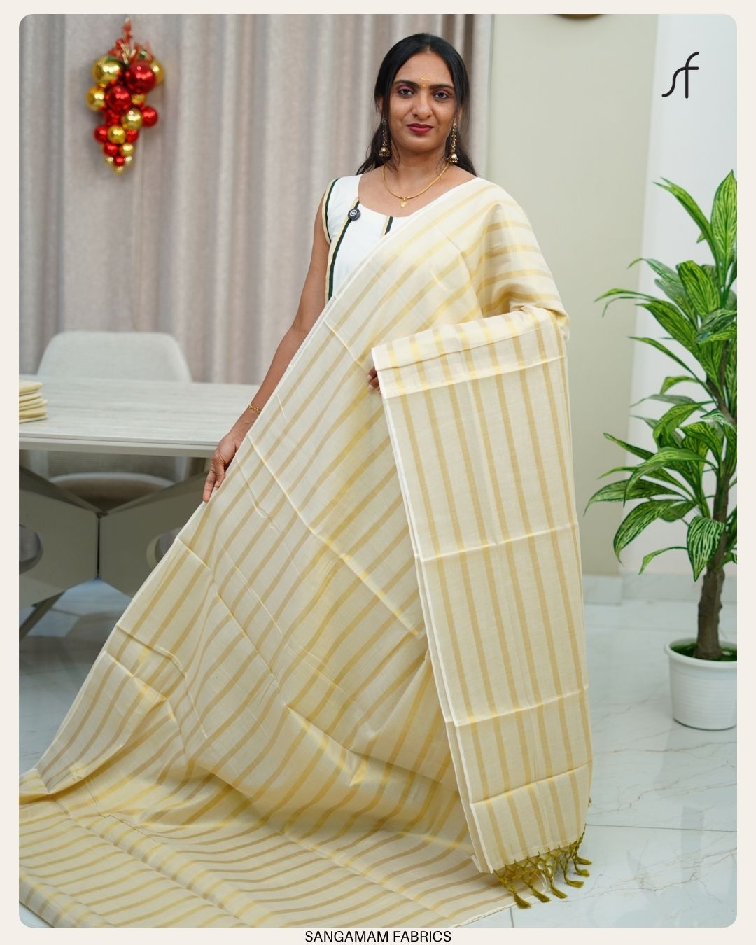 STRIPE DETAILED SAREE