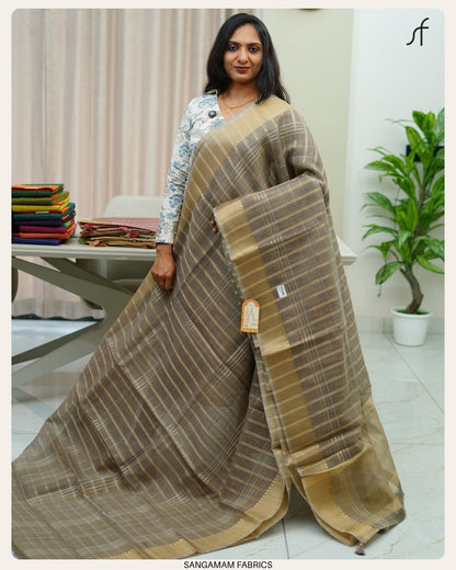 LINEN TISSUE SAREE