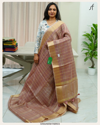 LINEN TISSUE SAREE