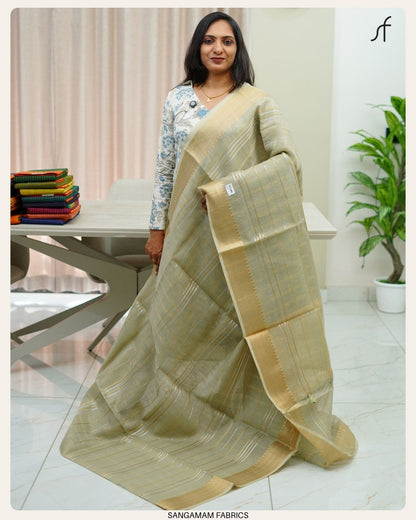 LINEN TISSUE SAREE