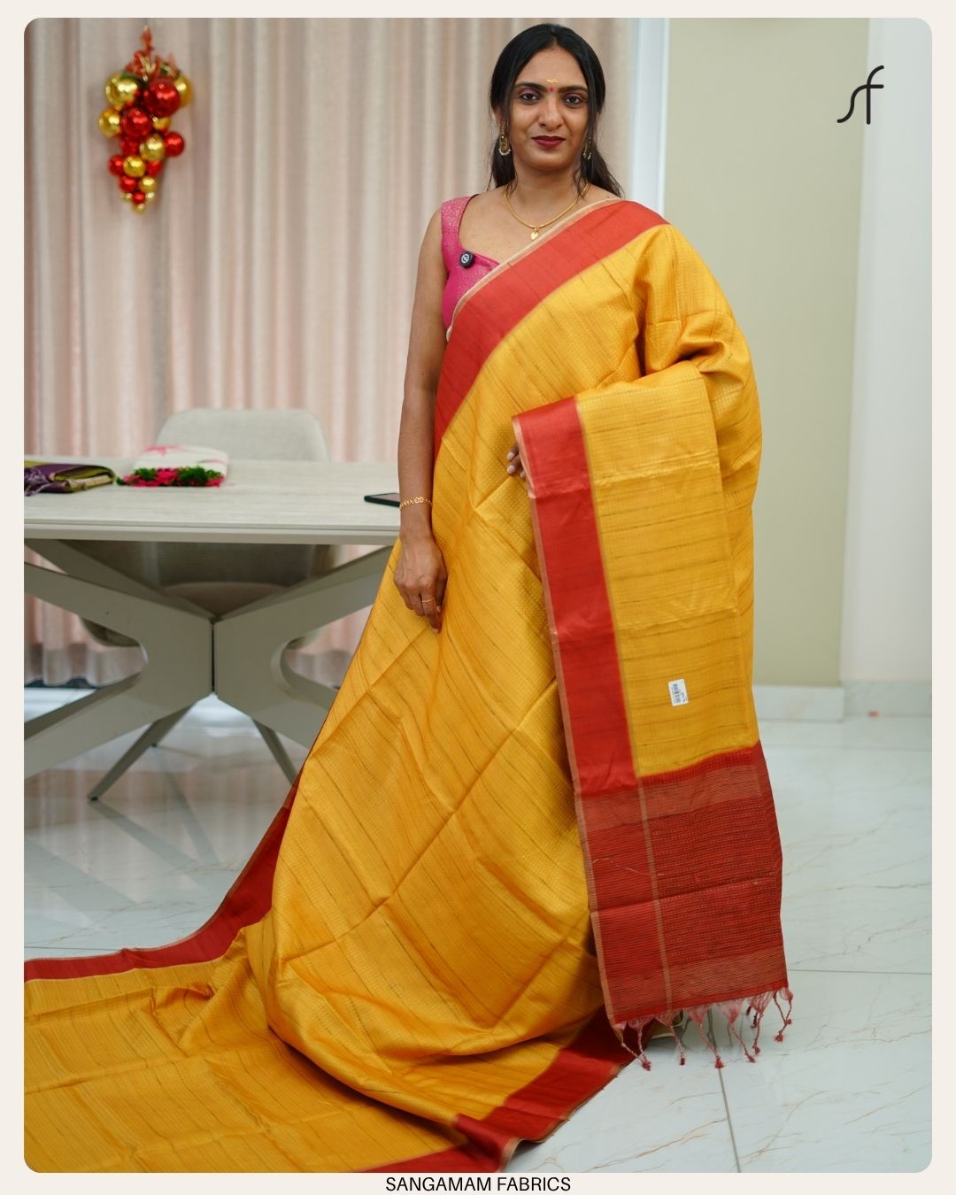 SEMI GHICHA TUSSAR SAREE