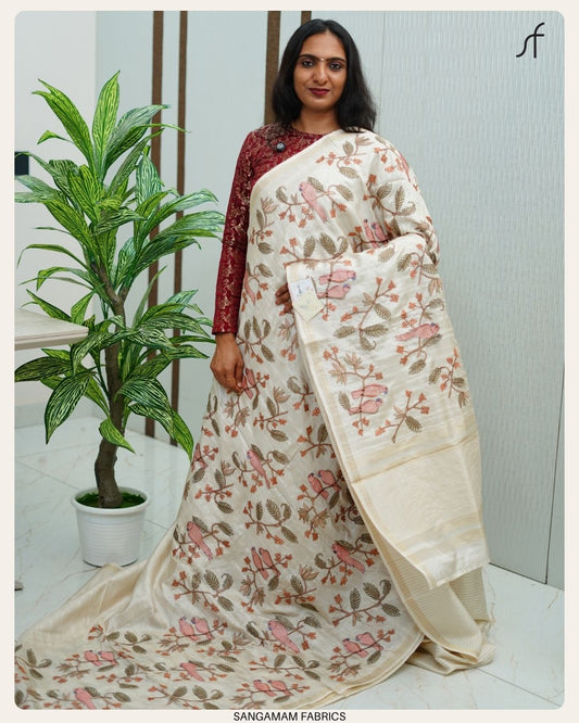 SEMI TUSSAR SILK SAREE
