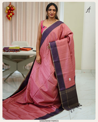 SEMI GHICHA TUSSAR SAREE