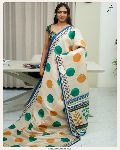 SEMI TUSSAR SILK SAREE