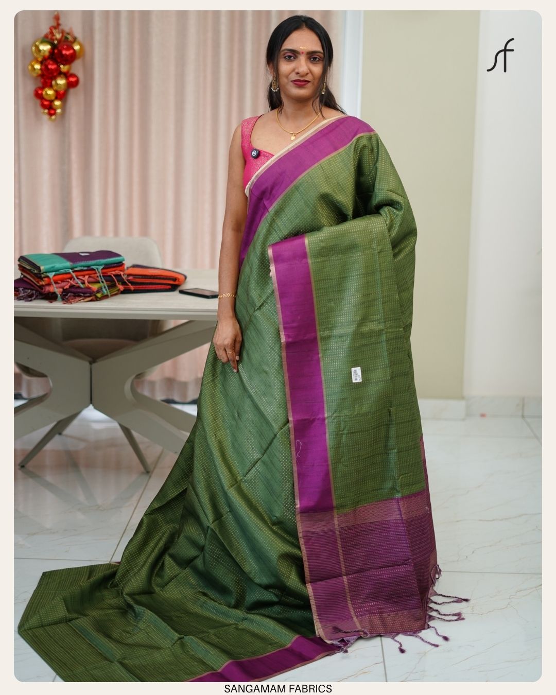 SEMI GHICHA TUSSAR SAREE