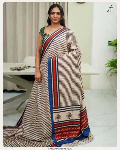 SEMI TUSSAR SILK SAREE