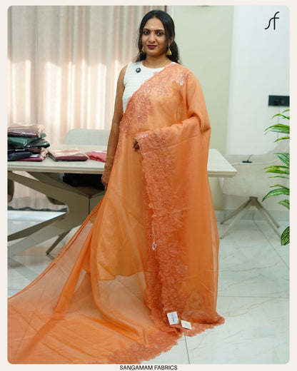 SOFT ORGANZA SAREE