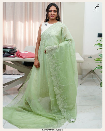 SOFT ORGANZA SAREE