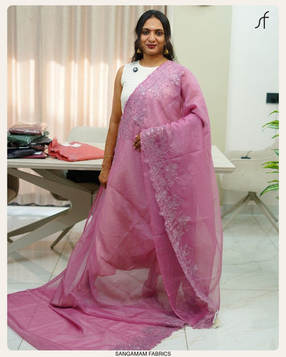 SOFT ORGANZA SAREE