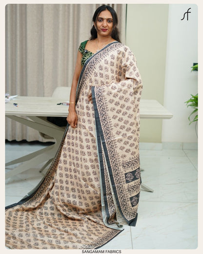 SEMI TUSSAR SILK SAREE