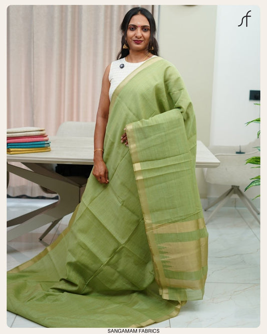 SEMI CHANDERI SILK SAREE