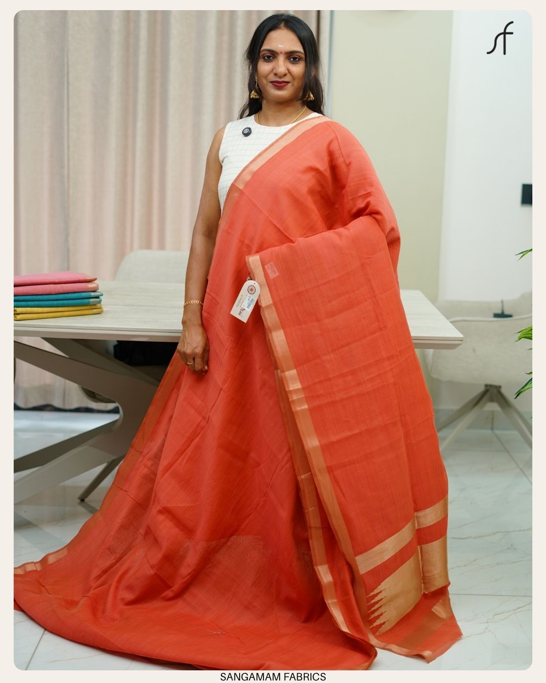 SEMI CHANDERI SILK SAREE