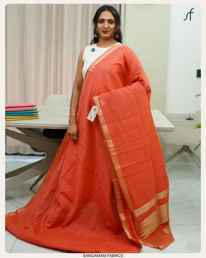 SEMI CHANDERI SILK SAREE