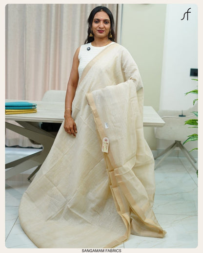 SEMI CHANDERI SILK SAREE