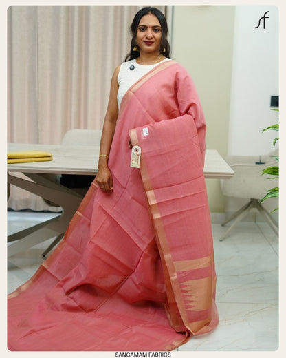 SEMI CHANDERI SILK SAREE
