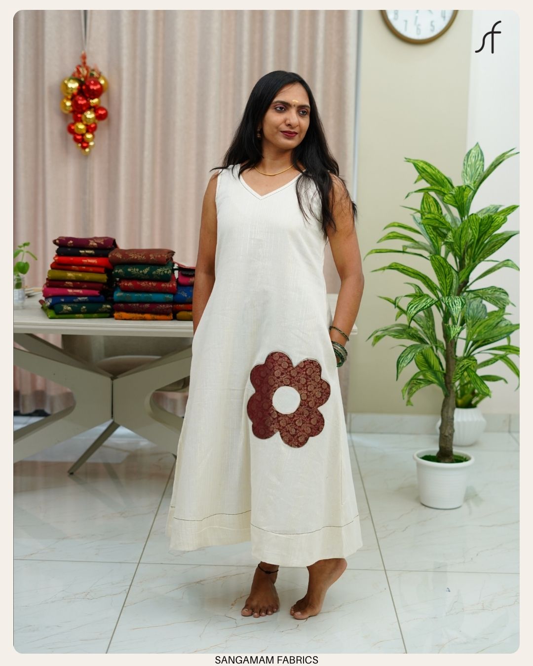 A LINE COTTON DRESS