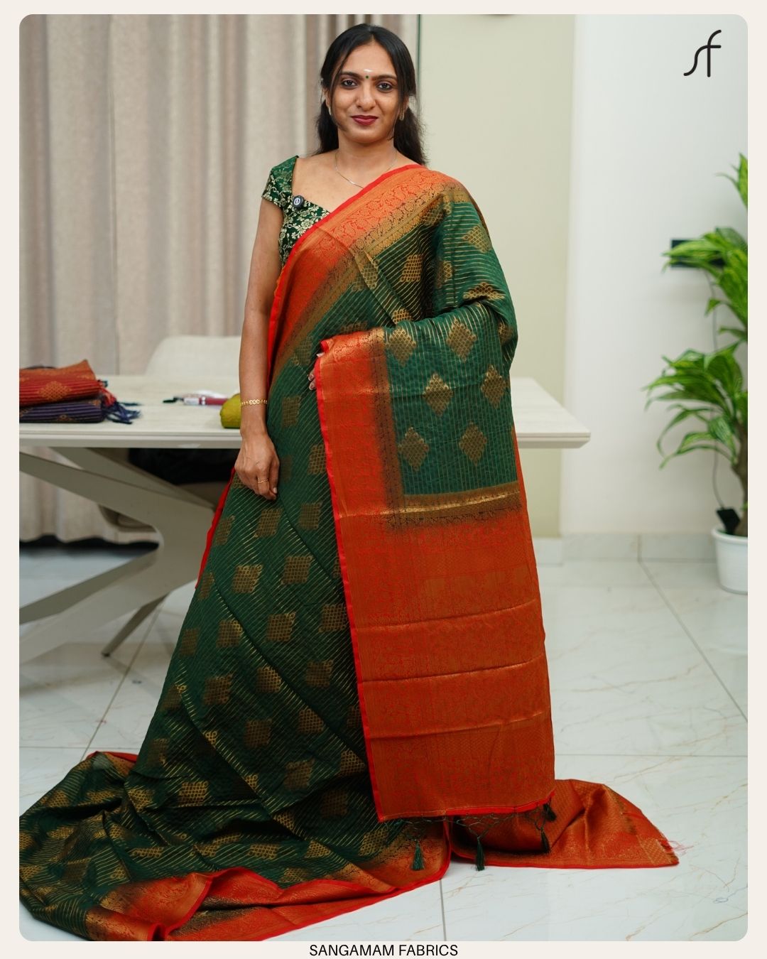 KOLAM DESIGN BANARASI SAREE