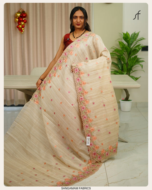 NET COTTA SAREE