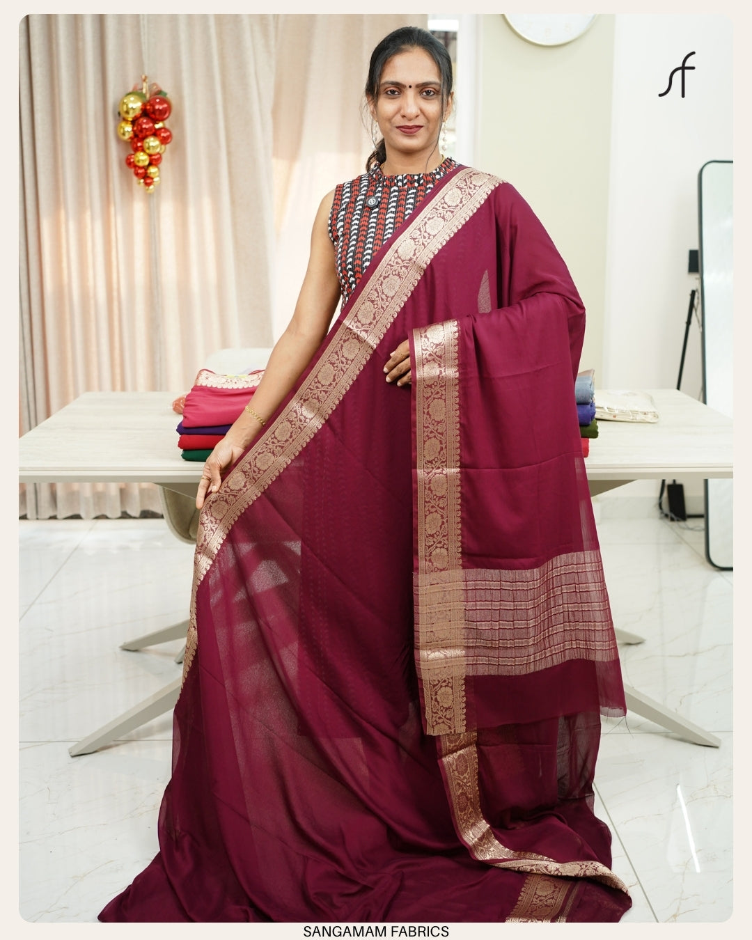 GEOGETTE BANARASI SAREE