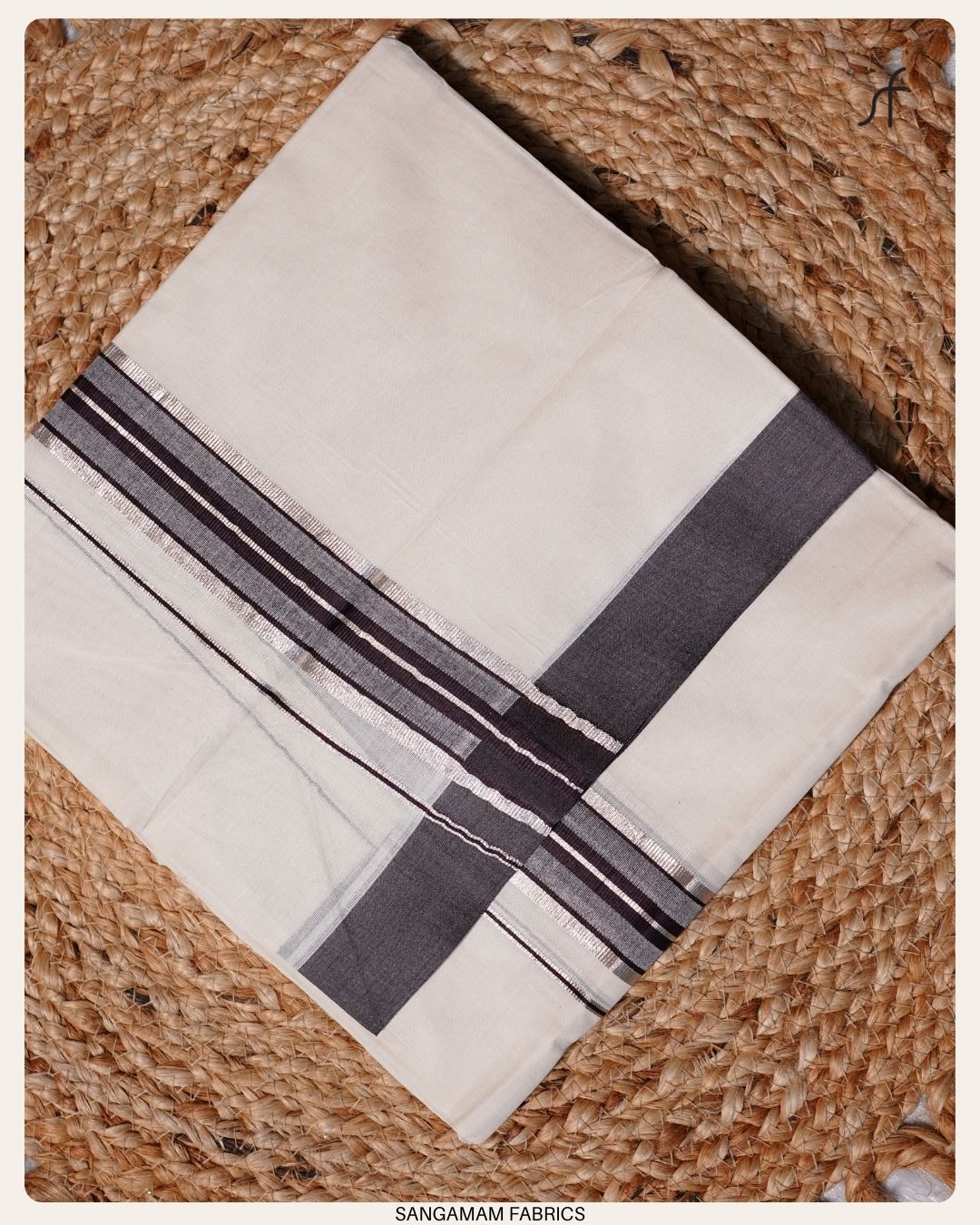 IVORY STRIPE COTTON  MUNDU