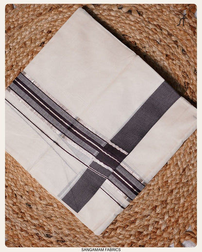 IVORY STRIPE COTTON  MUNDU