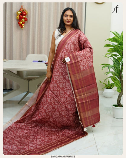 SEMI TUSSAR SILK SAREE