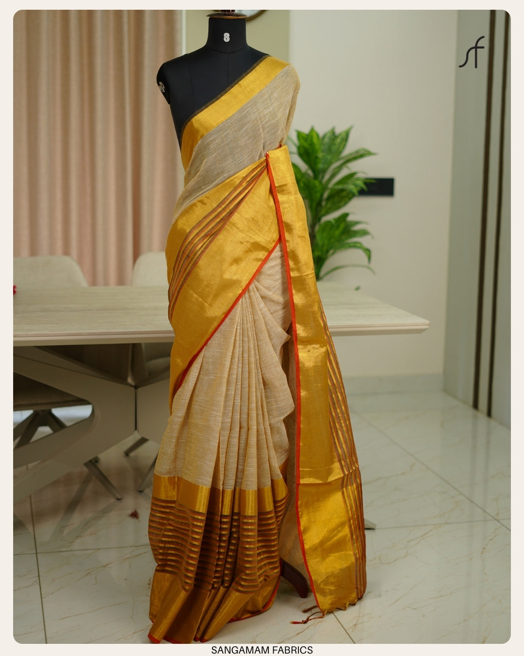 SEMI LINEN SAREE