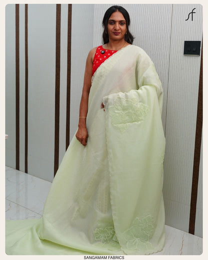 PARTY WEAR ORGANZA SAREE