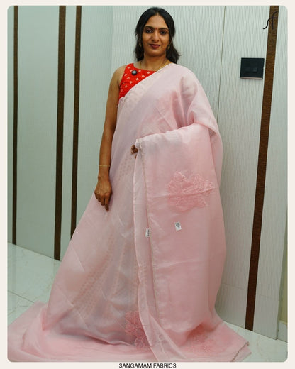 PARTY WEAR ORGANZA SAREE