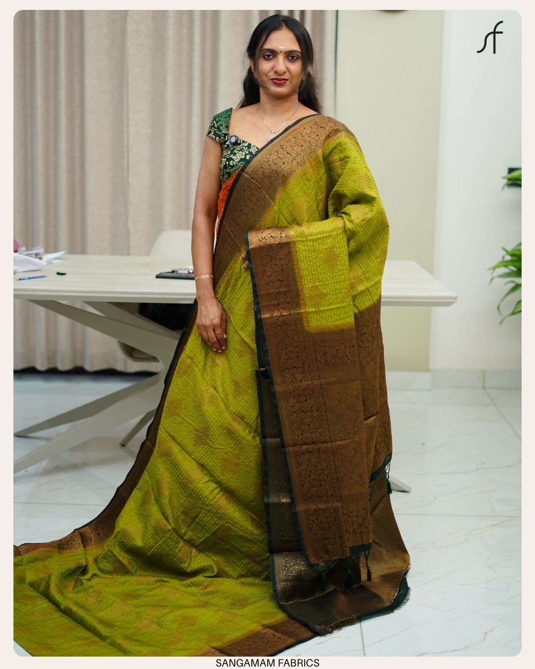 KOLAM DESIGN BANARASI SAREE