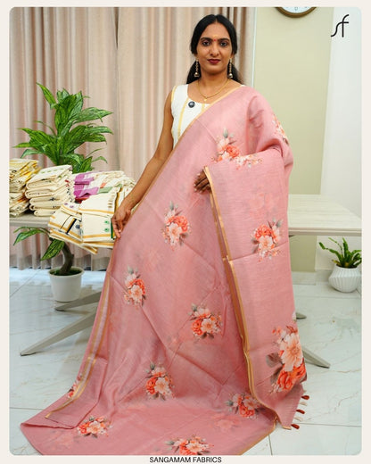 SEMI LINEN SAREE