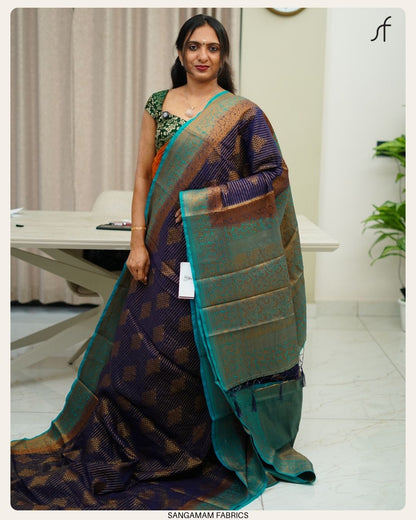 KOLAM DESIGN BANARASI SAREE