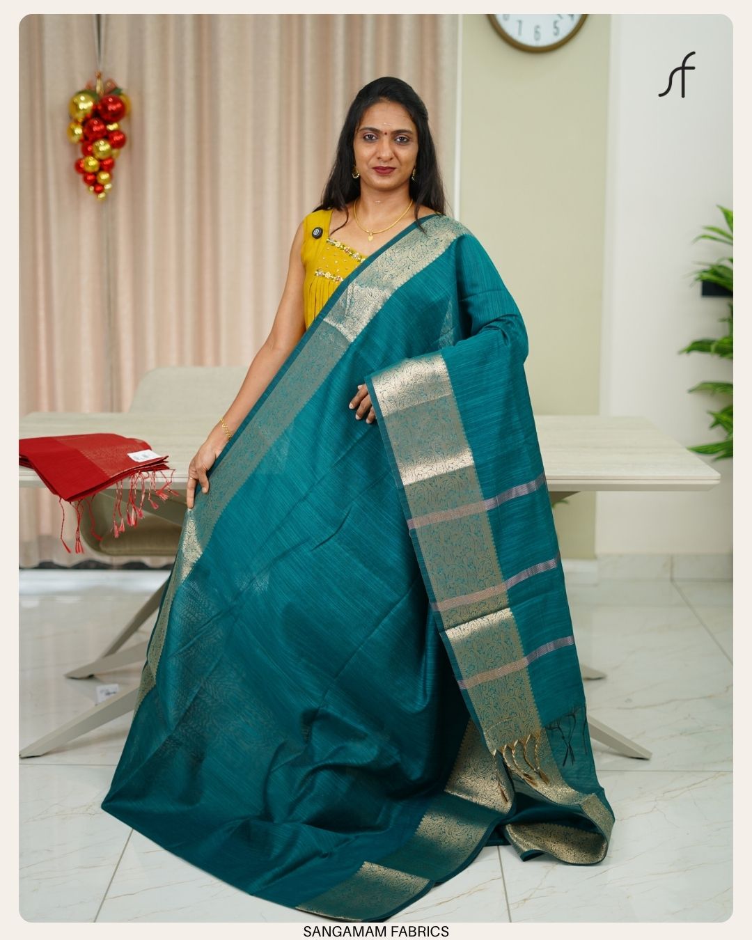 SEMI CHANDERI SILK SAREE