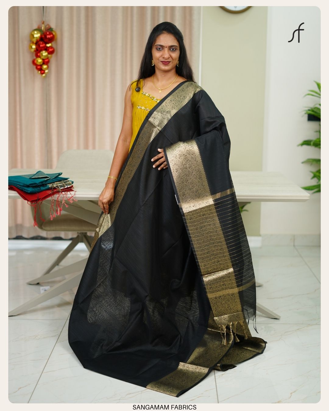 SEMI CHANDERI SILK SAREE
