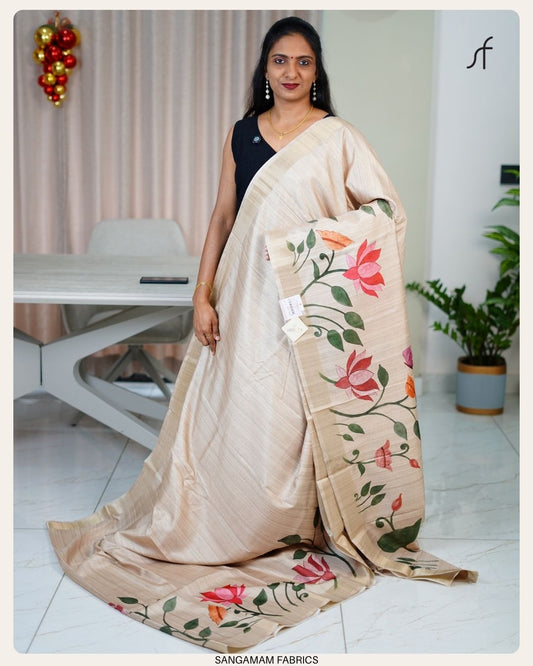 SEMI TUSSAR SILK SAREE