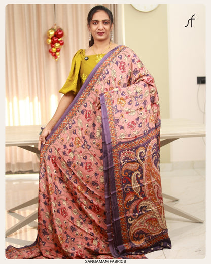 KALAMKARI PRINTED DAILY WEAR SAREE